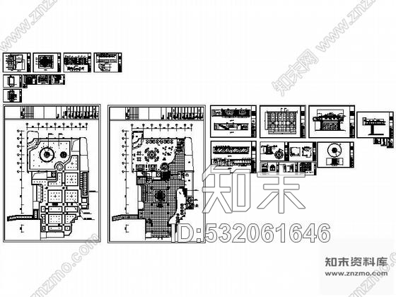 施工图张家港某宾馆大堂装修图cad施工图下载【ID:532061646】