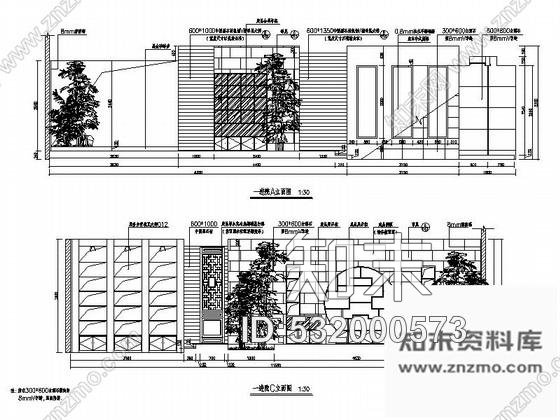 施工图特色古香中式茶楼室内装修设计施工图含实景图cad施工图下载【ID:532000573】