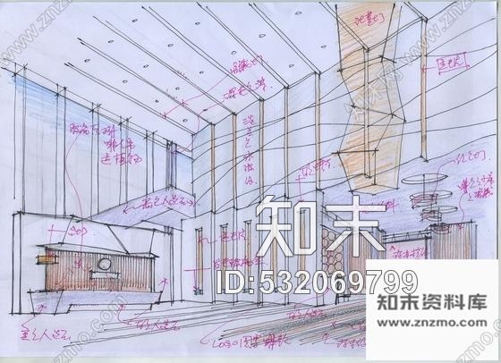 施工图海南高档度假中心时尚现代售楼处装修施工图含效果、实景及手绘图cad施工图下载【ID:532069799】