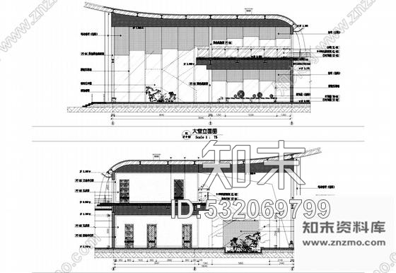 施工图海南高档度假中心时尚现代售楼处装修施工图含效果、实景及手绘图cad施工图下载【ID:532069799】
