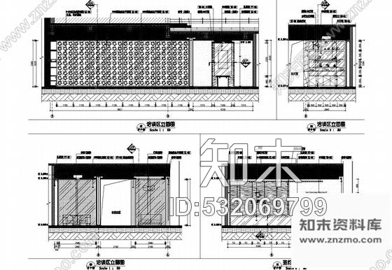施工图海南高档度假中心时尚现代售楼处装修施工图含效果、实景及手绘图cad施工图下载【ID:532069799】
