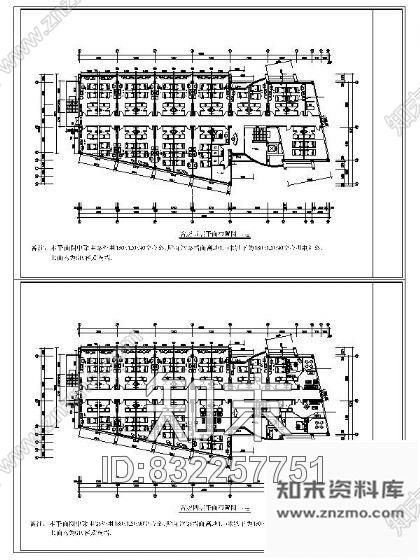 图块/节点某宾馆第五层平面布置图cad施工图下载【ID:832257751】