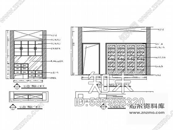 施工图现代精致三层别墅室内装修图含效果cad施工图下载【ID:531988320】