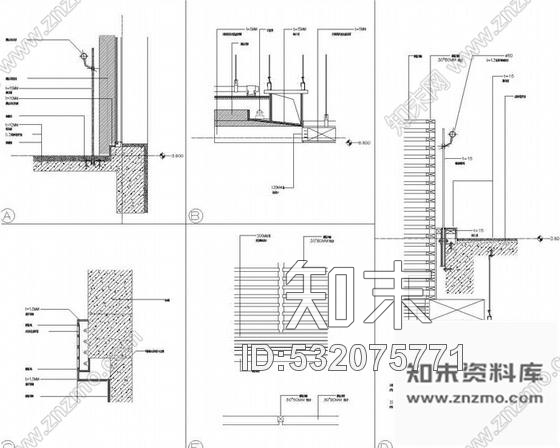 施工图南京某健康住宅售楼处装修图cad施工图下载【ID:532075771】