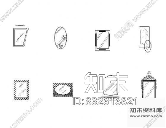 图块/节点CAD镜子图块cad施工图下载【ID:832313821】