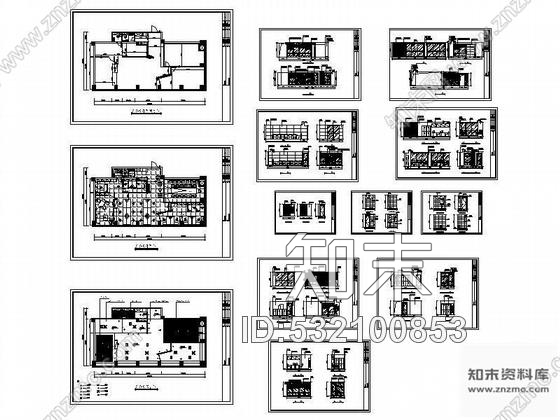 施工图西安某办公空间装修图cad施工图下载【ID:532100853】