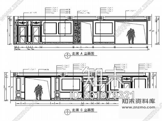 施工图广东原创精品豪宅中欧混搭七居室样板间装修施工图含效果cad施工图下载【ID:531979321】