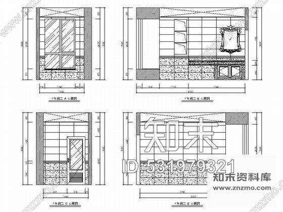 施工图广东原创精品豪宅中欧混搭七居室样板间装修施工图含效果cad施工图下载【ID:531979321】