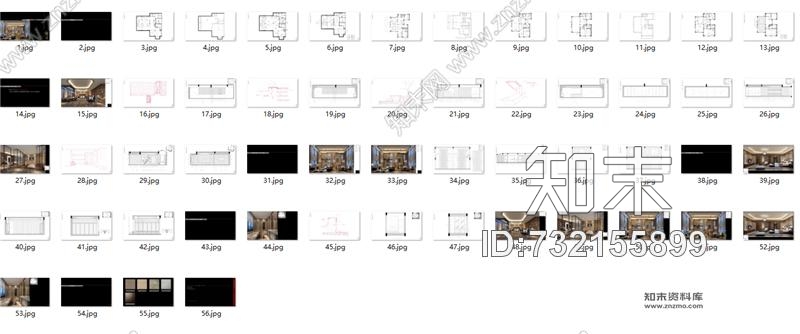 达观设计·凌子达中信泰富青浦朱家角別墅樣板房丨概念方案PPT+效果图+CAD施工图cad施工图下载【ID:732155899】