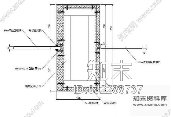 图块/节点地弹门节点图cad施工图下载【ID:832288737】