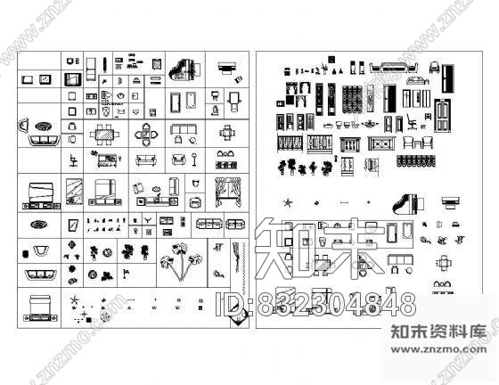 图块/节点室内设计常用图块施工图下载【ID:832304848】