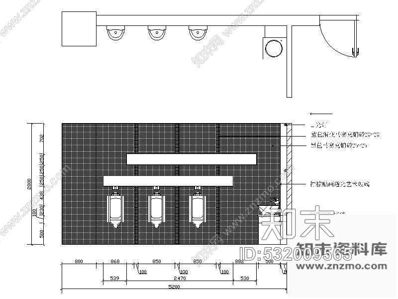 施工图超现代餐厅装修图(含效果)cad施工图下载【ID:532009565】