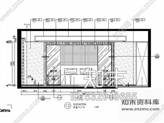 施工图绵阳5星温馨3居室客房室内设计CAD施工图(含效果图)施工图下载【ID:532019685】