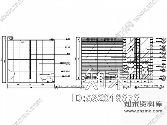 施工图深圳某商务酒店餐厅卫生间装修图施工图下载【ID:532018676】