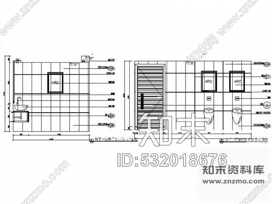 施工图深圳某商务酒店餐厅卫生间装修图施工图下载【ID:532018676】