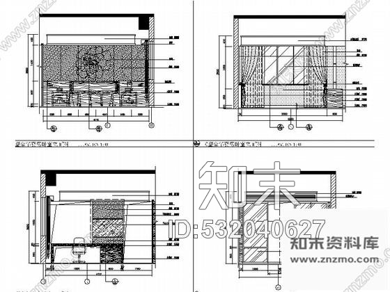 施工图重庆现代简约四星级酒店商务套房装修施工图cad施工图下载【ID:532040627】