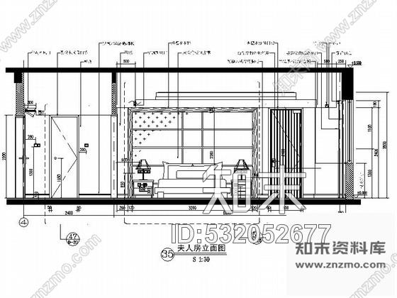 施工图某总统套房夫人房室内装修施工图cad施工图下载【ID:532052677】