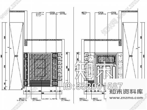 施工图江苏某商业街餐饮会所室内装修施工图含效果cad施工图下载【ID:532001587】