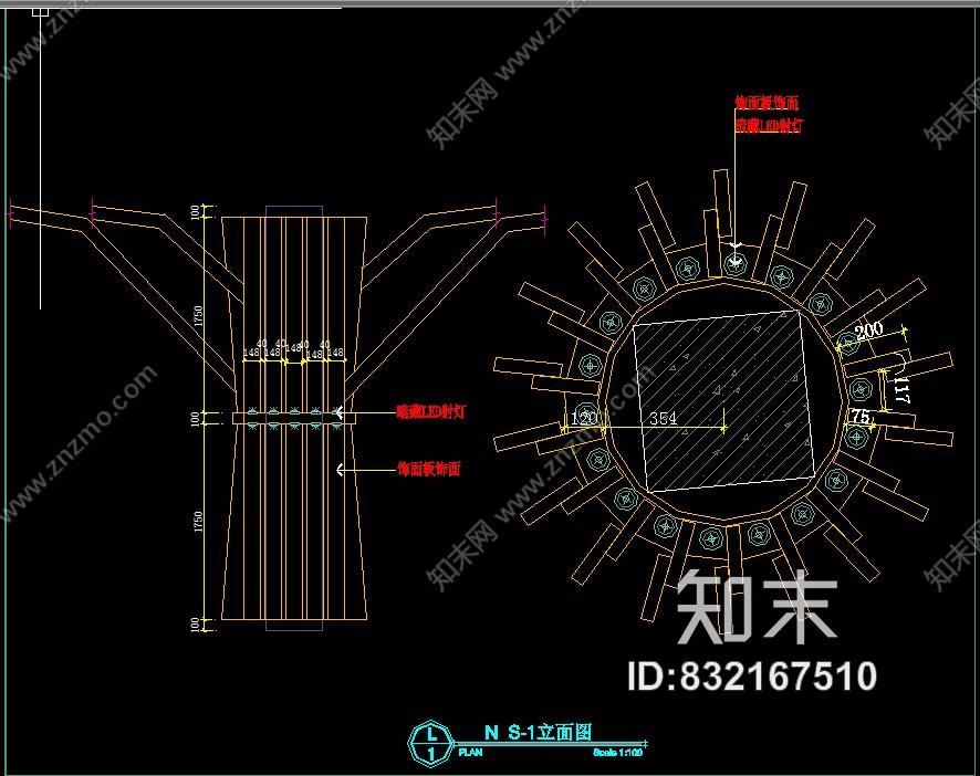 LOFT风格网吧网咖室内设计装修CAD施工图+2张效果图施工图下载【ID:832167510】