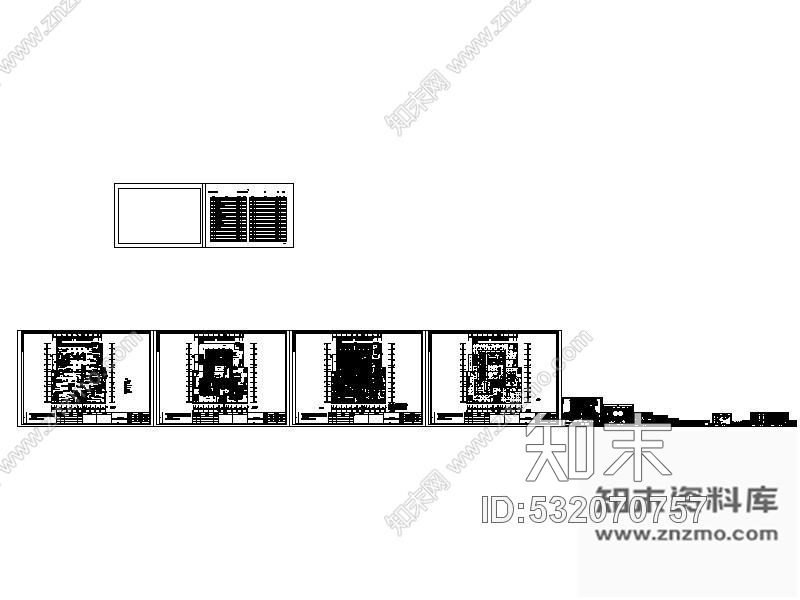 施工图辽宁某大型百货商场第四层室内装修图cad施工图下载【ID:532070757】