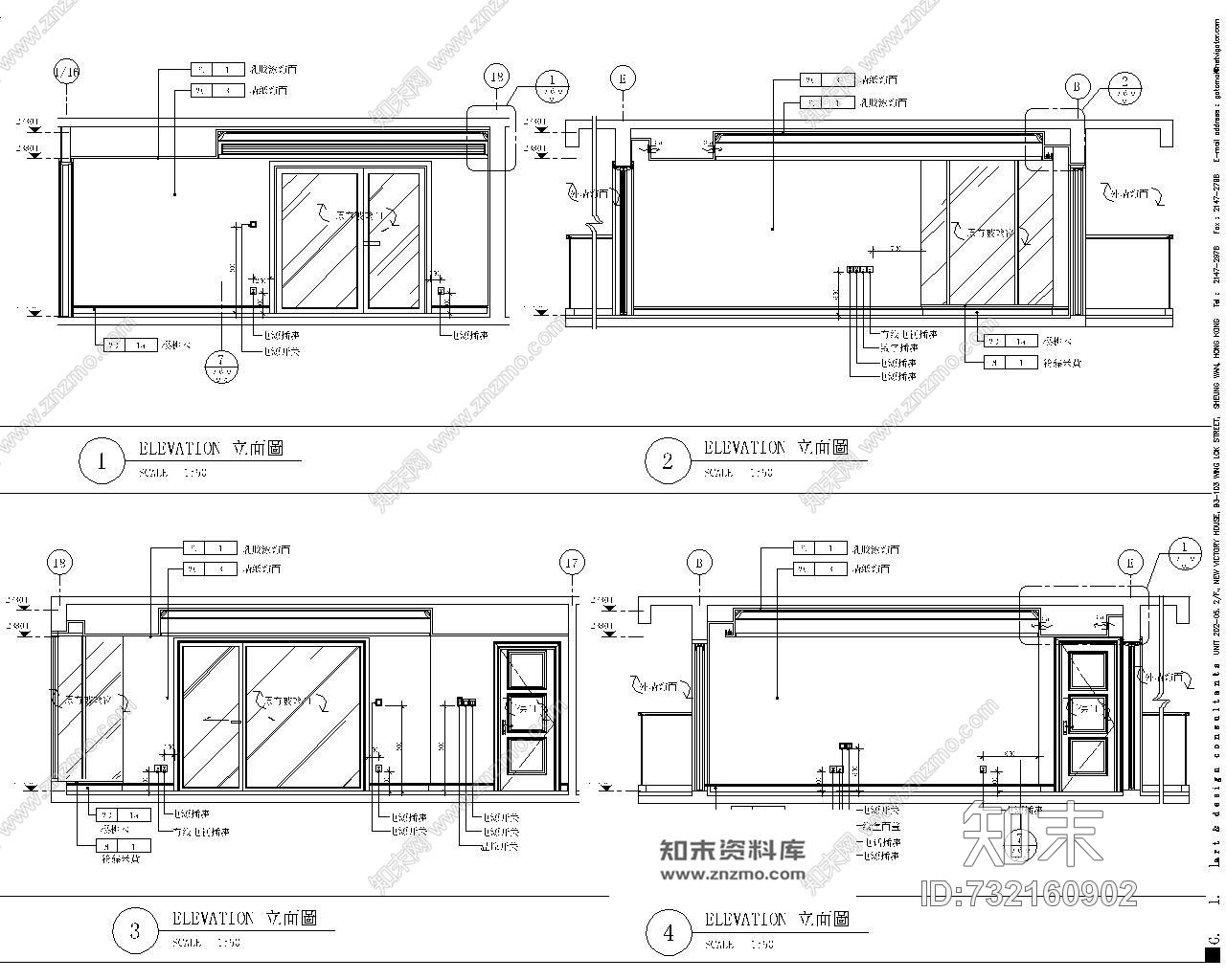 梁志天-杭州錢江新城D3戸型美式风格样板房cad施工图施工图下载【ID:732160902】