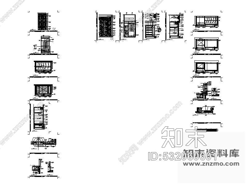 施工图酒店套房装修图cad施工图下载【ID:532060601】