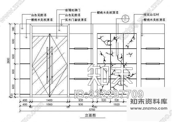 电梯间cad施工图下载【ID:832297709】