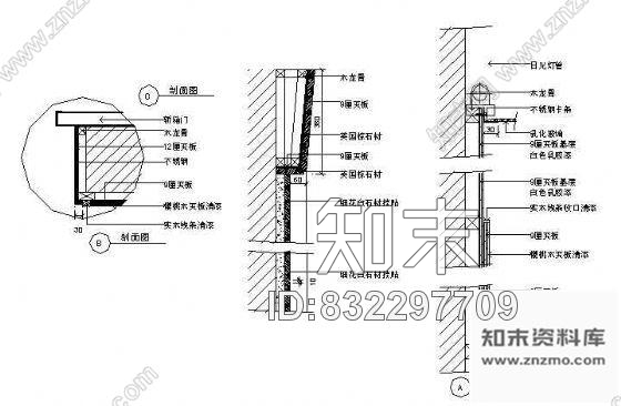 电梯间cad施工图下载【ID:832297709】