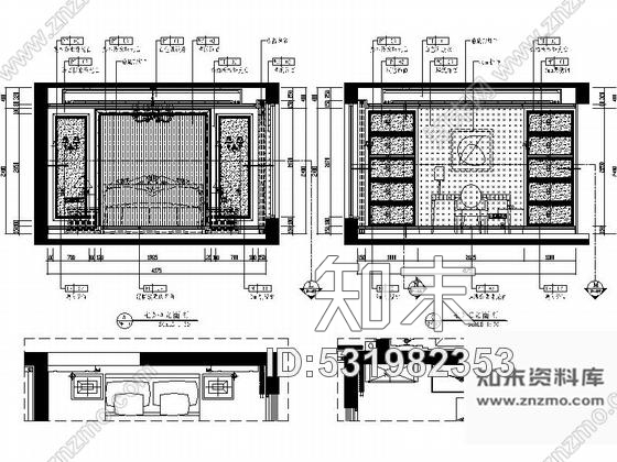 施工图西安北城首席豪宅简欧四居室样板间装修施工图含效果cad施工图下载【ID:531982353】