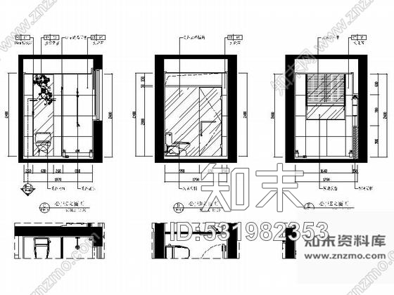 施工图西安北城首席豪宅简欧四居室样板间装修施工图含效果cad施工图下载【ID:531982353】