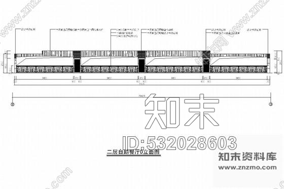 施工图湖北旅游风景名城酒店自助餐厅装修图cad施工图下载【ID:532028603】