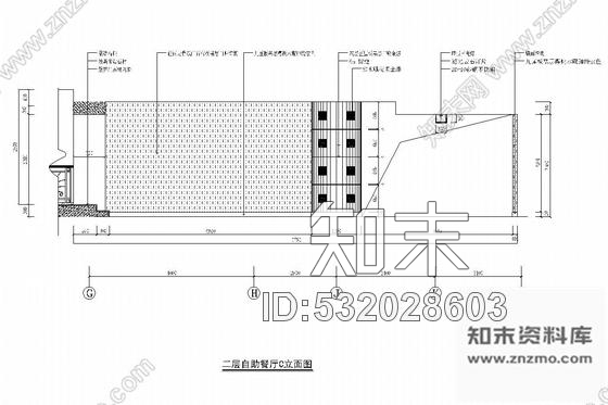 施工图湖北旅游风景名城酒店自助餐厅装修图cad施工图下载【ID:532028603】