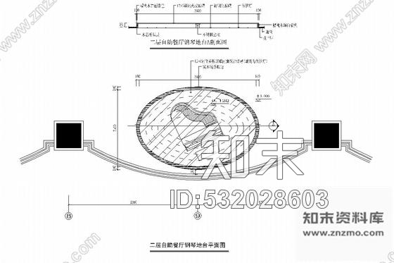施工图湖北旅游风景名城酒店自助餐厅装修图cad施工图下载【ID:532028603】