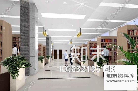 施工图辽宁时尚现代图书馆室内装修施工图含高清效果图推荐！施工图下载【ID:632135148】