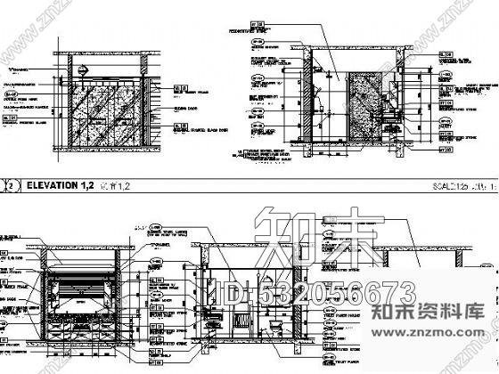 施工图豪华五星酒店单床间装修图cad施工图下载【ID:532056673】