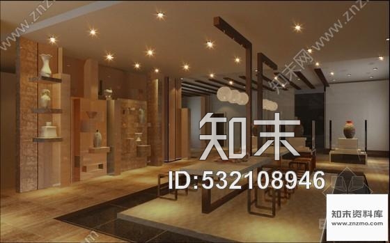 施工图江苏某陶瓷展销中心内装修图含效果cad施工图下载【ID:532108946】