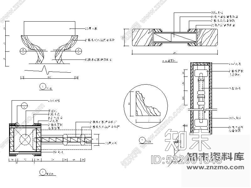 施工图五种特色餐厅的详细施工图纸cad施工图下载【ID:532001543】