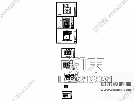 施工图树榴皮饰面装饰会所包厢装修图cad施工图下载【ID:632129081】