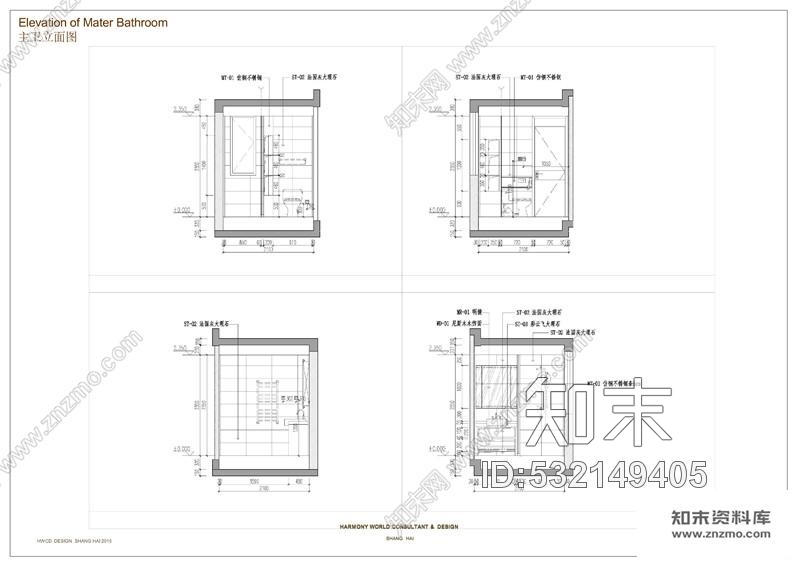 HWCD设计中粮前滩06-01#地块样板房cad施工图下载【ID:532149405】