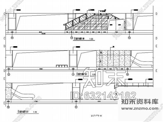 施工图上海现代轨道交通线路工程室内站台装修施工图cad施工图下载【ID:632142182】