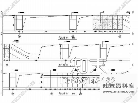 施工图上海现代轨道交通线路工程室内站台装修施工图cad施工图下载【ID:632142182】