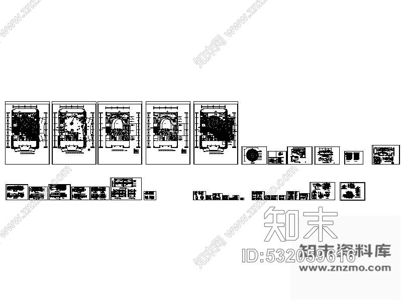 施工图四星级宾馆大堂室内装修图cad施工图下载【ID:532059616】