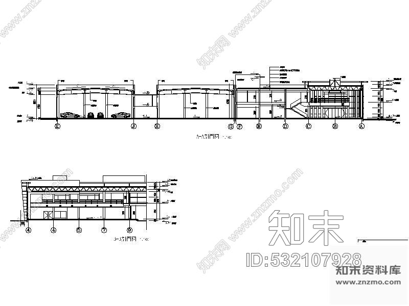 施工图某别克4S店装修方案(含效果)cad施工图下载【ID:532107928】