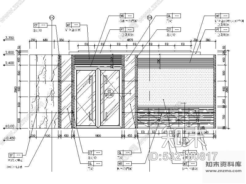 施工图广东公寓架空层小会议室施工图含效果cad施工图下载【ID:532100817】