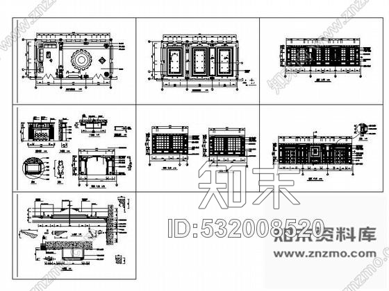 施工图某餐厅贵宾室设计装修图cad施工图下载【ID:532008520】
