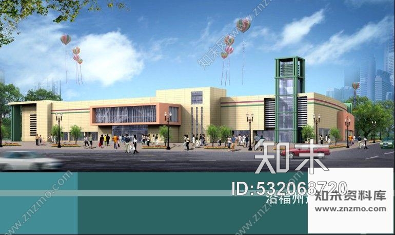 施工图福建某商场超市平面cad施工图下载【ID:532068720】
