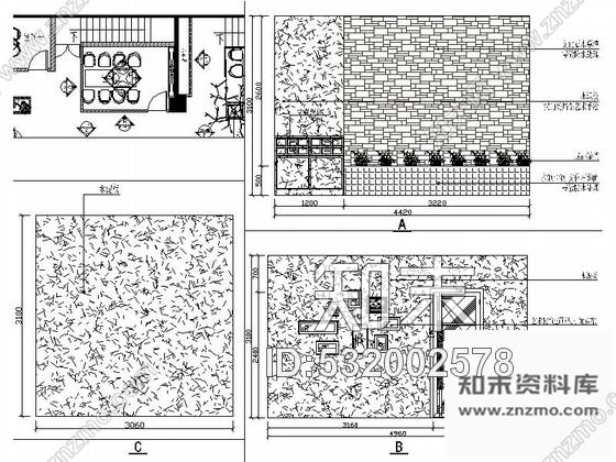 施工图天津知名设计公司餐饮空间设计施工图(含效果图)cad施工图下载【ID:532002578】