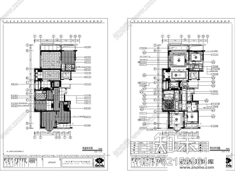 紫香舸万科翡翠滨江1-1户型丨CAD施工图+效果图cad施工图下载【ID:732158961】