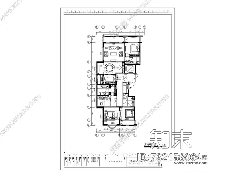 紫香舸万科翡翠滨江1-1户型丨CAD施工图+效果图cad施工图下载【ID:732158961】