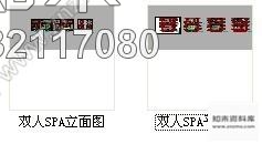 施工图养生会所双人SPA室装修图cad施工图下载【ID:632117080】